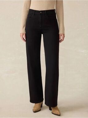 Faherty Dream Jean Wide Leg- Black